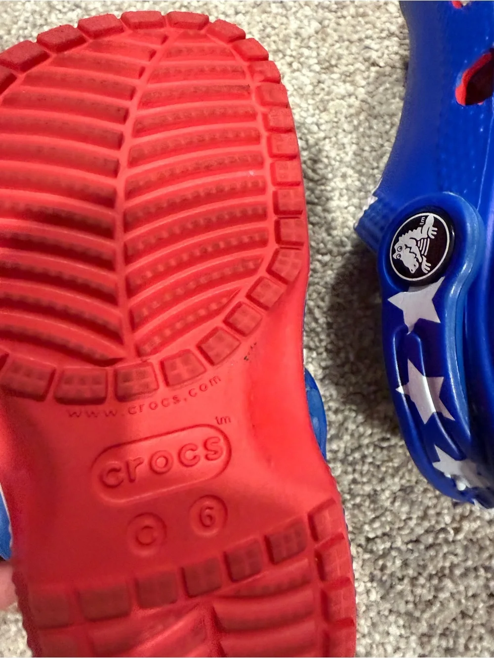 CROCS Kids Patriotic Star Clog in Blue/Red/White